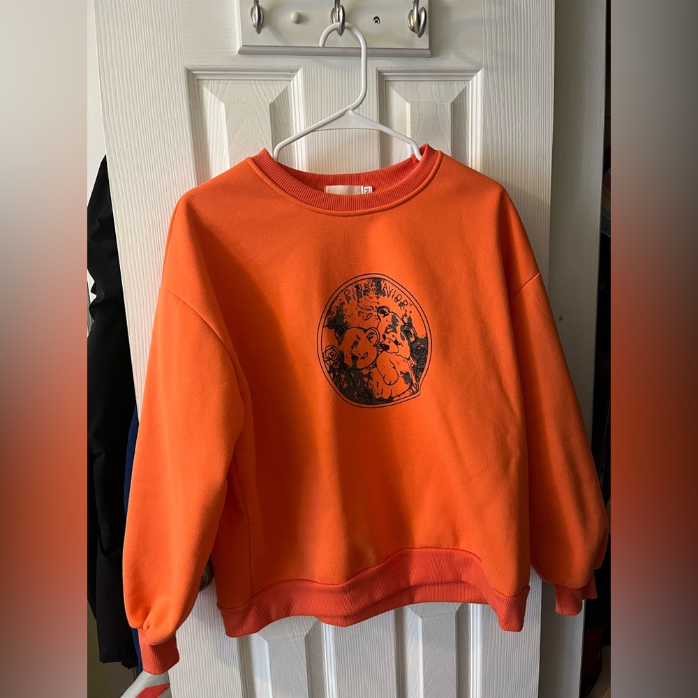Orange Teddy Bear Sweatshirt